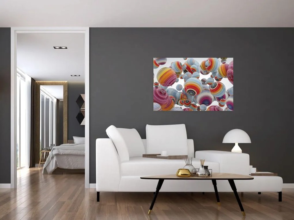 Festett gömbök képe (90x60 cm)