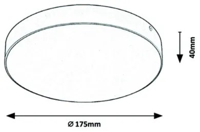 Rabalux - LED mennyezeti lámpatest LED/18W/230V 2800-6000K IP44 fekete