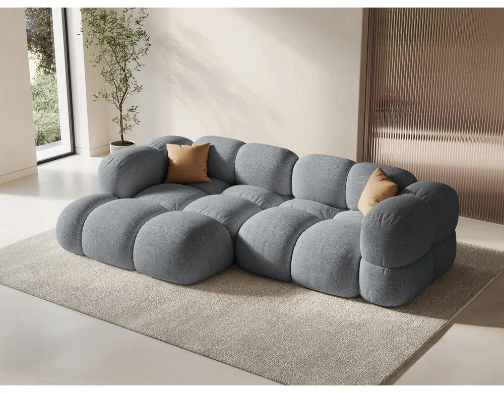 Szürke sarokkanapé (bal oldali-heverő résszel) Loretto – Cosmopolitan Design