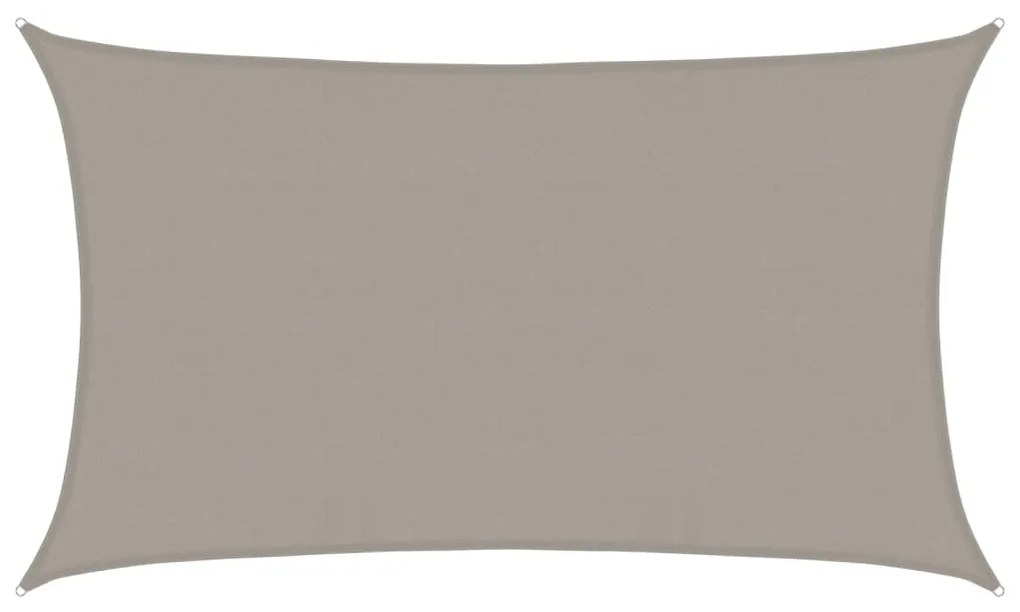világosszürke négyszögletű HDPE napvitorla 160 g/m² 5x8 m