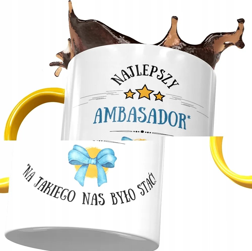 Sárga Bögre Nagykövetnek Legjobb Nagykövet Nyomtatott Fotóval