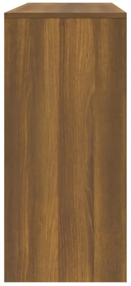 barna tölgyszínű szerelt fa dohányzóasztal 100x35x76,5 cm
