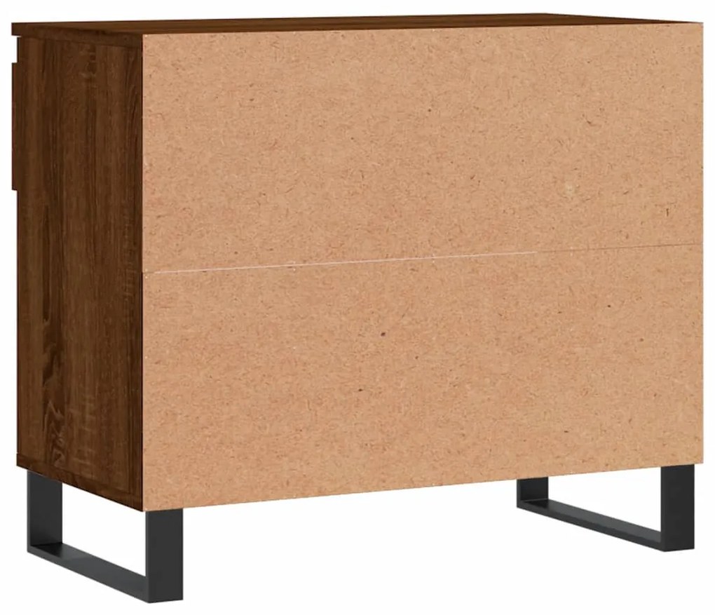 vidaXL barna tölgy színű szerelt fa cipősszekrény 70x36x60 cm