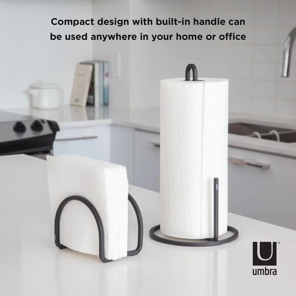 Fekete acél papírtörlő tartó ø 17 cm Squire – Umbra
