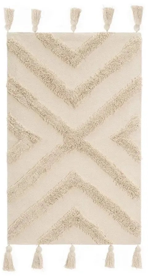 Krémszínű mosható pamut szőnyeg 50x80 cm – Casa Selección