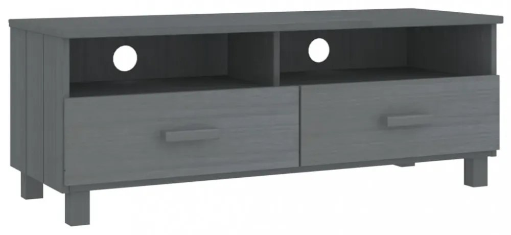 HAMAR sötétszürke tömör fenyőfa TV-szekrény 106 x 40 x 40 cm