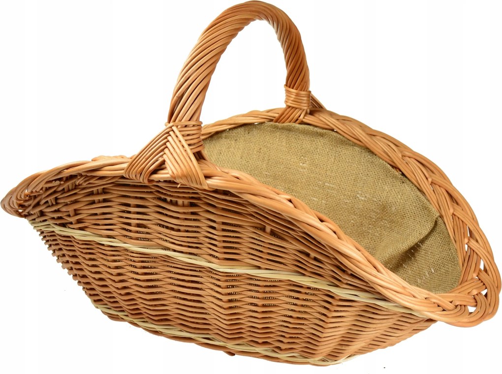 Gyönyörű Fonott Fa Kosár Juta kandallóhoz