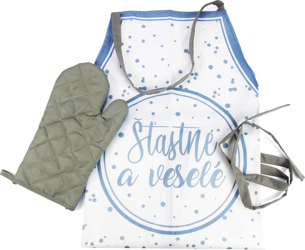 Aranyos Konyhai Kötény Szett Konyhai Védőkesztyű Universal Méret