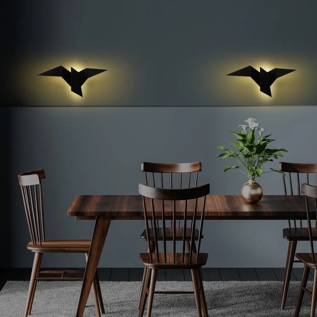 Pacalı 13500-L fekete fém LED falilámpa