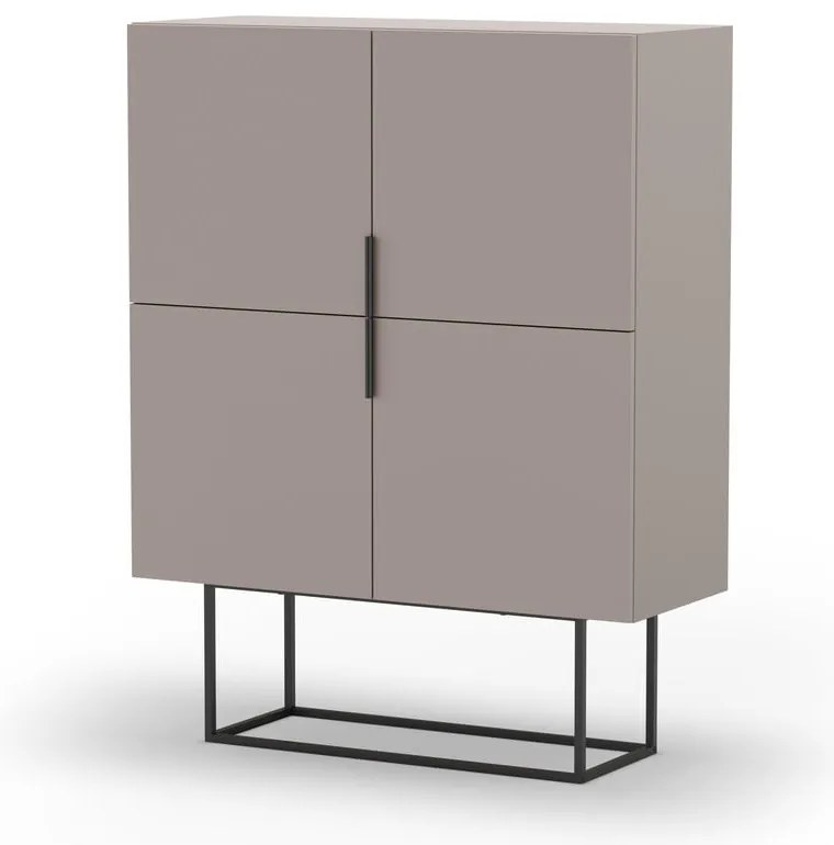 Szürkésbézs szekrény 100x130 cm Titan – Marckeric