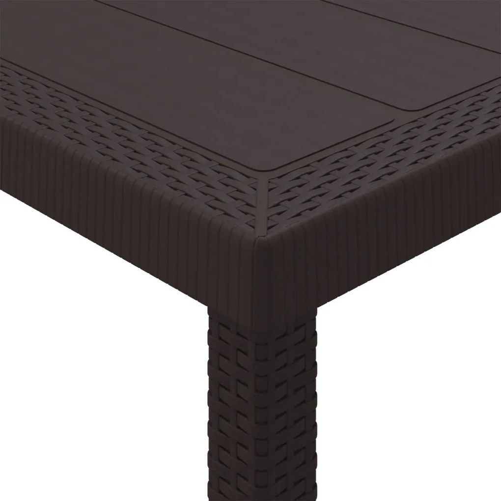 Kerti Asztal Barna 400x100x73 cm Poli Rattan, Kerti Asztal Barna 250x100x73 cm Poli Rattan, Kerti Asztal Barna 150x100x73 cm Poli Rattan