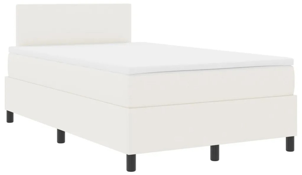 Box Spring Ágy Matracc Krém 120x200 cm Kordbársony