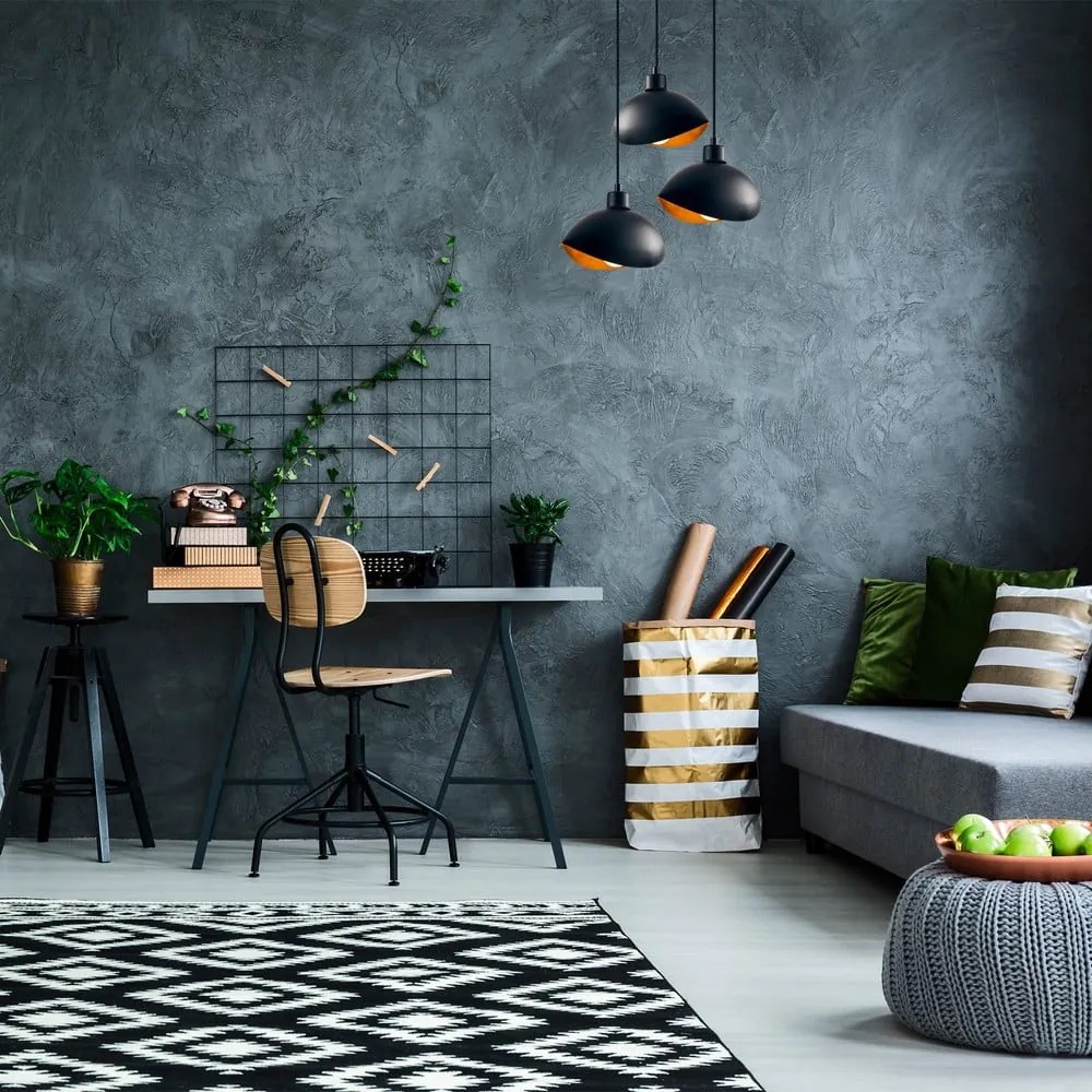 Fekete függőlámpa fém búrával ø 50 cm Sivani – Opviq lights