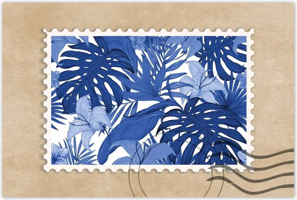 Poszterek 120x80 Classic Blue Monstera