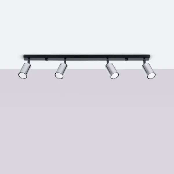 Sollux SL.1371 - Spotlámpa WINX 4xGU10/10W/230V fekete/króm