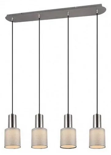 Trio - Csillár zsinóron WAILER 4xGU10/5W/230V szürke