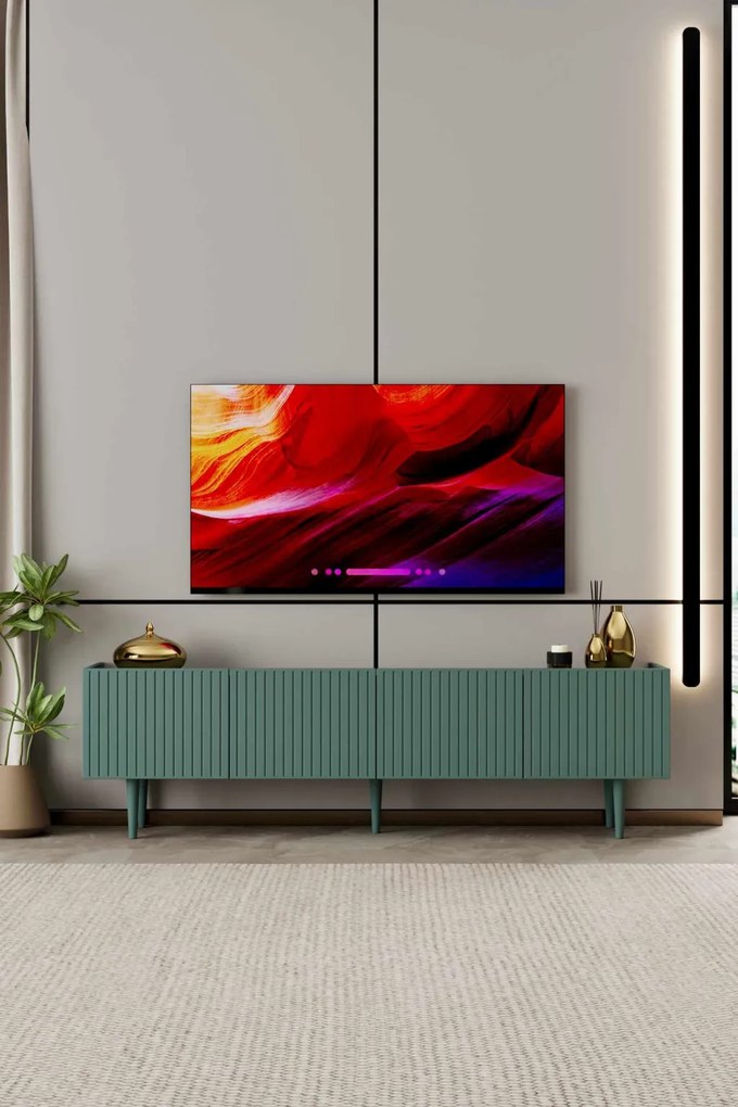 Capella TV-állvány, zöld, 180 cm