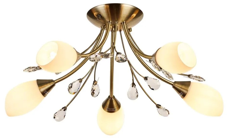 Brilagi - Felületre szerelhető csillár MEGAPOLIS 5xE14/60W/230V réz