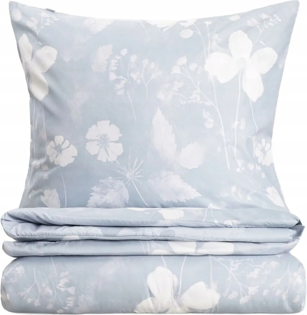 Blossom mikroszálas ágyneműhuzat kék virágmintás 140x200 1*70x80 cm Homla