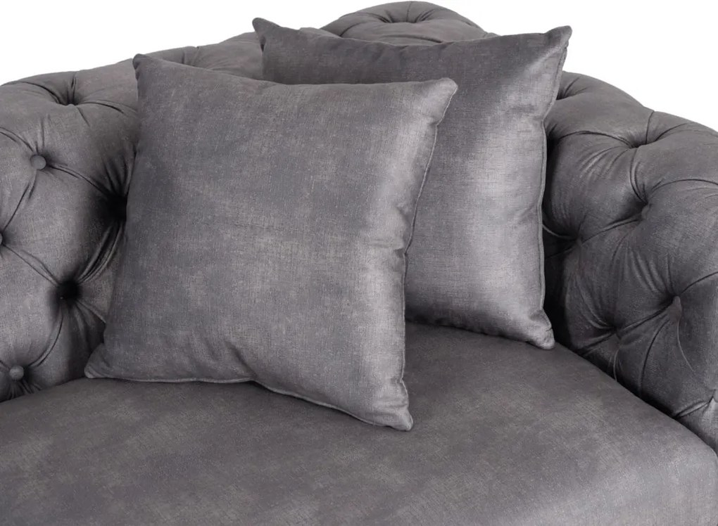 Sofa SORRENTO 2S Dwuosobowa Szara Welurowa