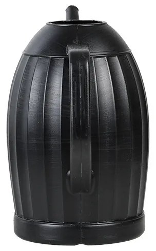 Locsolókanna bordázott mintával, 2 literes, fekete