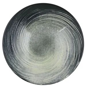 24 részes porcelán étkészlet, zöld/fekete