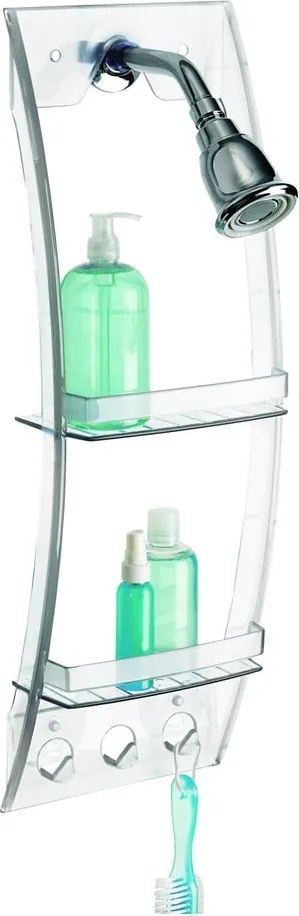 Átlátszó felakasztható fürdőszobapolc, 23 x 73 cm - iDesign