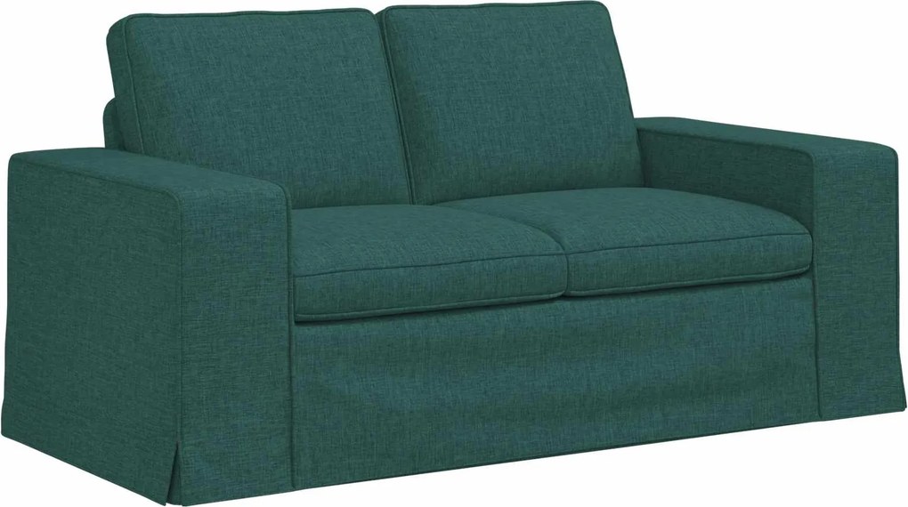 vidaXL Kanapé Sötétzöld 162 x 80 x 82 cm szövet