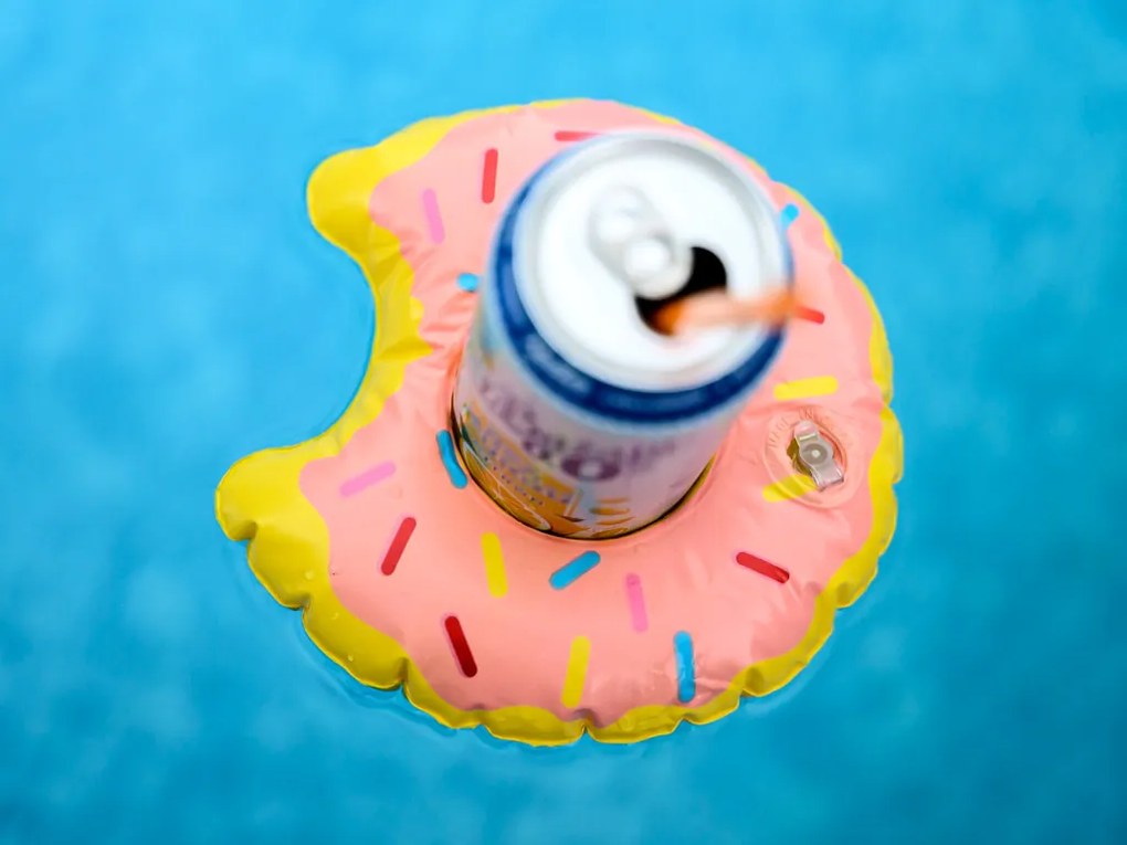 DONUT rózsaszín felfújható italtartó