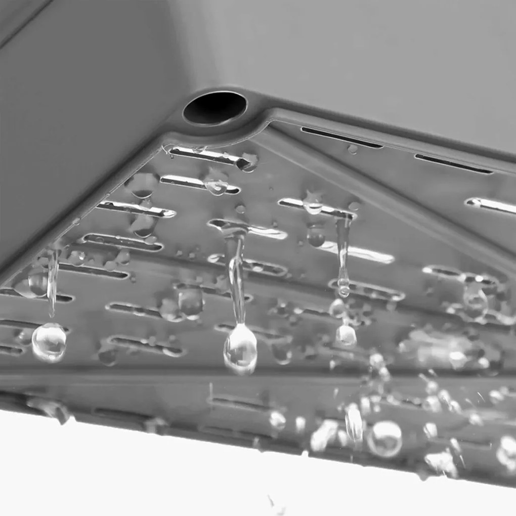 Pojízdný úložný vozík, plast, šedá, APV-E1008 GREY