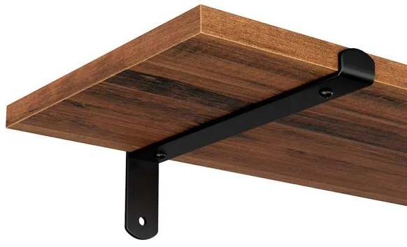SHELFY 2 darabos fali polc szett, barna/fekete