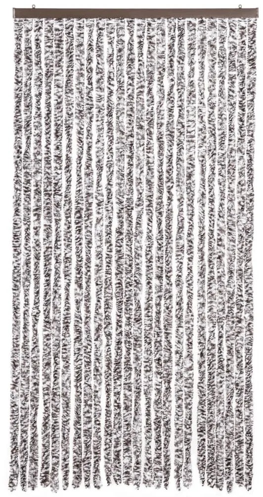 barna és bézs zsenília rovarfüggöny 100 x 230 cm