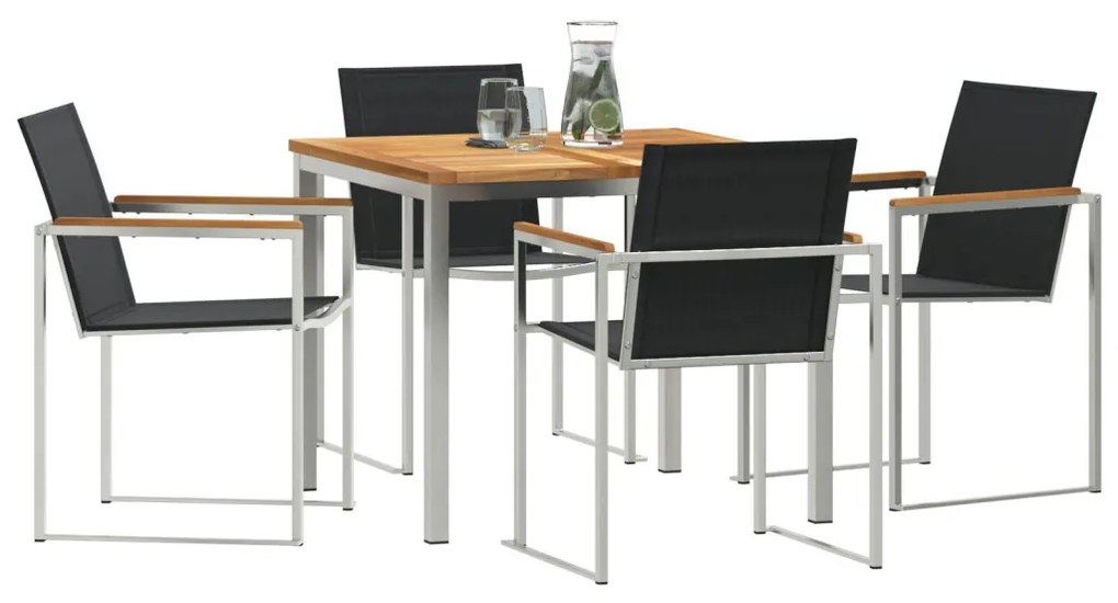 Kertiétkezőkészlet 5 pcs Tömör Teakfa