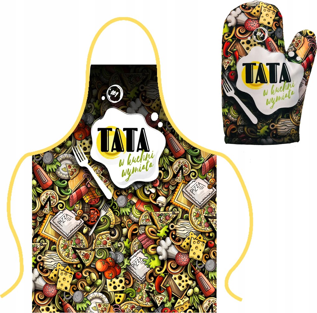 Anyák Napi Ajándék kötény Apáknak Szett