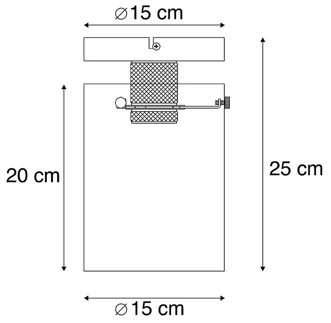 Design mennyezeti lámpa fekete füstüveggel - Dome