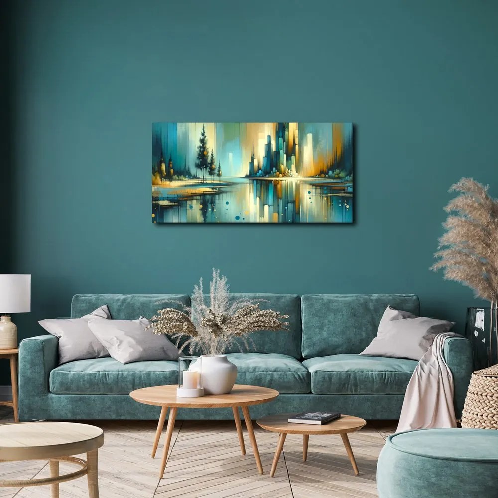 Kép modern panoráma tóval