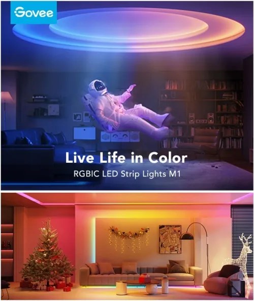 Govee - M1 PRO PREMIUM Smart RGBICW+ LED szalag 2m Wi-Fi Matter