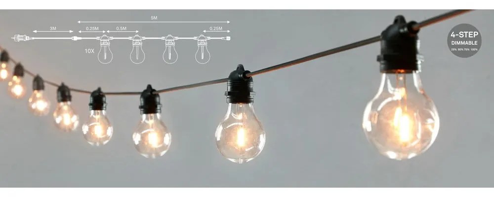 Fényfüzér izzók száma 10 db-os hosszúság 500 cm Link – Markslöjd