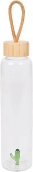 Légmentesen Záródó Üveg Kulacs Kulacs Bambusz Kupak Kaktusz 550 ML