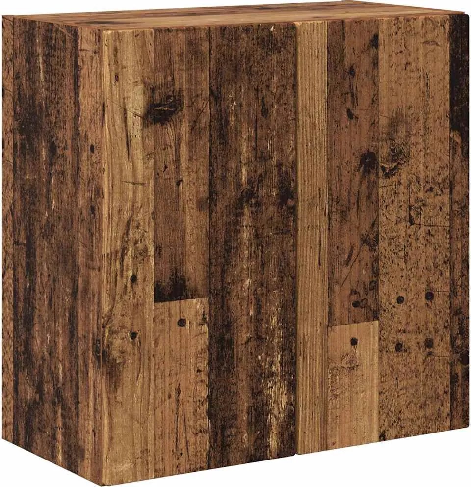 vidaXL TV Fali Szekrény Öreg fa 59,5 x 31 x 60 cm Faanyag
