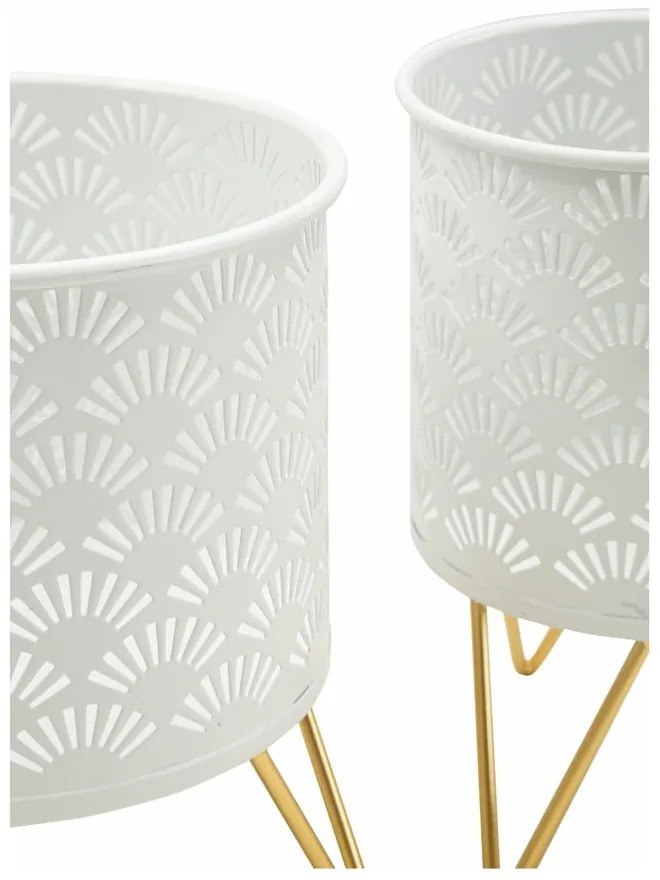 Fém virágtartó állvány szett 2 db-os ø 16 cm (magasság 20 cm) Carly – Mauro Ferretti