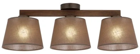 Brilagi - Felületre szerelt csillár LATTE 3xE27/15W/230V fenyő/barna