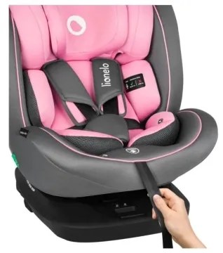 Lionelo BASTIAAN i-Size autósülés 40-150 cm szürke/rózsaszín