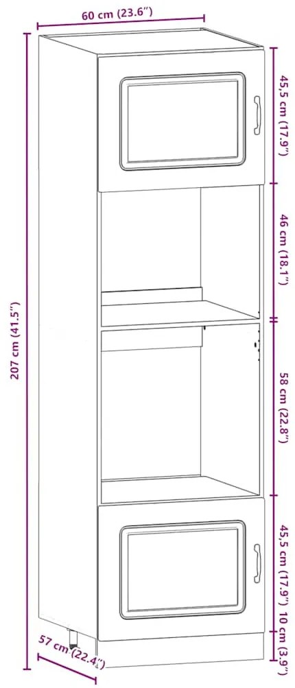 vidaXL 7 darabos konyhaszekrény szett Kalmar barna tölgy műfa