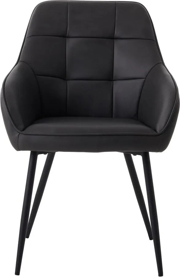 Sötétszürke kárpitozott karfás étkezőfotel szett 2 db-os Nolan Square – Unique Furniture