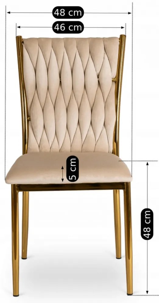 Krém Bársony Étkezőszék. DAN