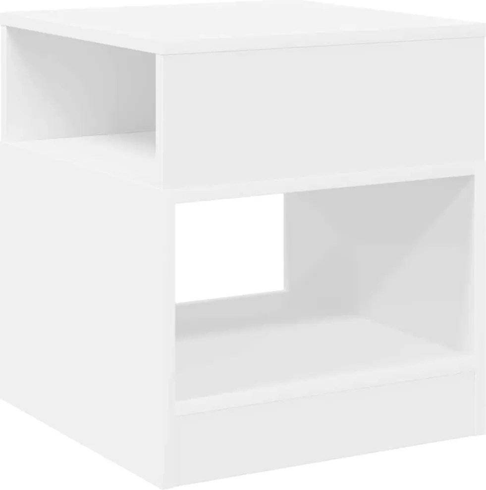 vidaXL Végasztal Fehér 40,5 x 40 x 45 cm Faanyag