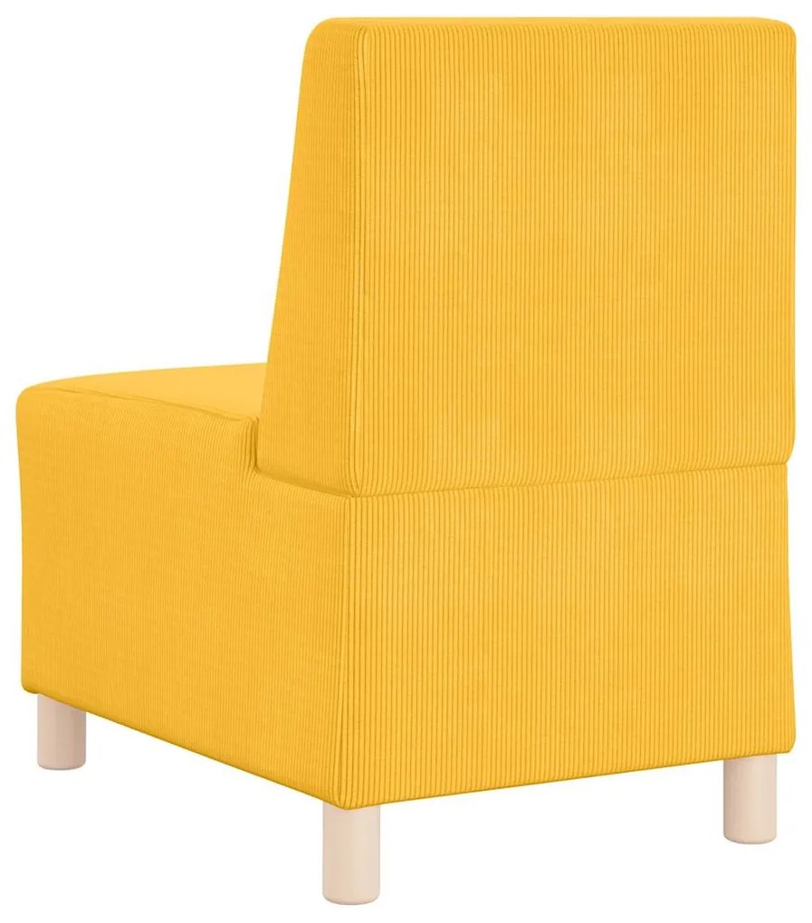 világossárga kordbársony szövet kanapéfotel 60 cm