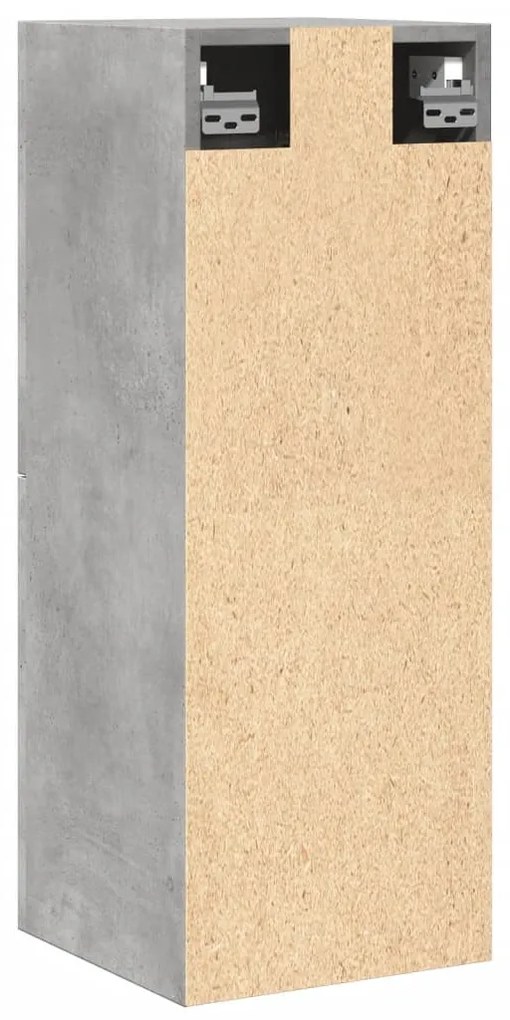 betonszürke szerelt fa függő fürdőszobaszekrény 30 x 30 x 80 cm