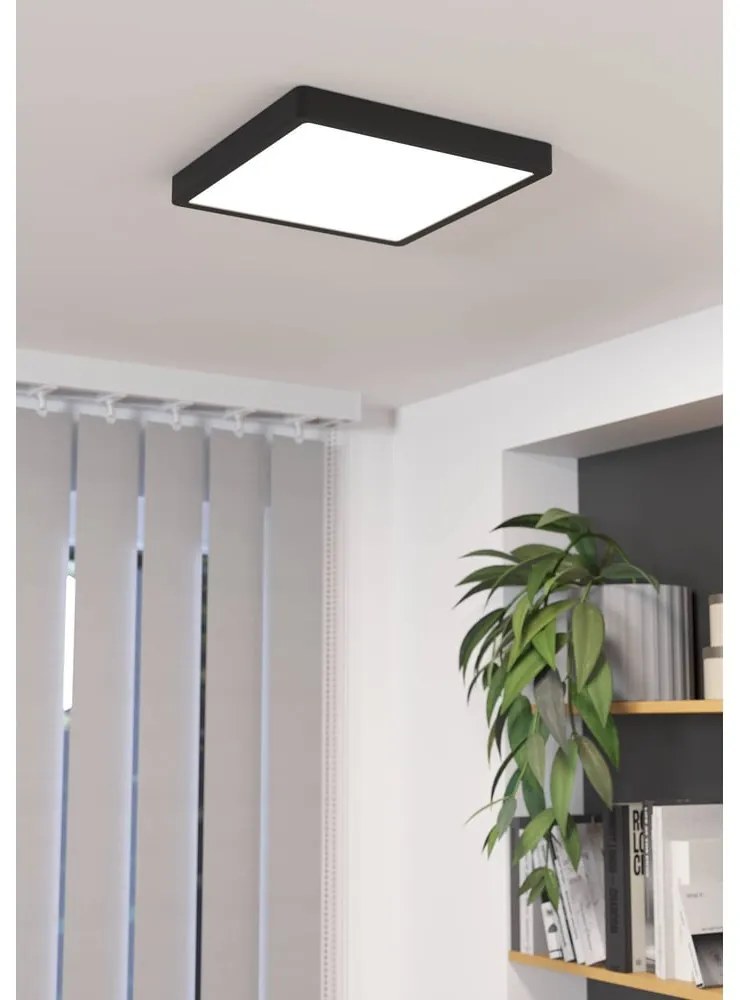 Fekete LED mennyezeti lámpa 28,5x28,5 cm FUEVA 5 – EGLO